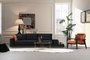 Atelier Del Sofa Sofá de 4 Plazas con Mesa Lateral - Negro y Dorado